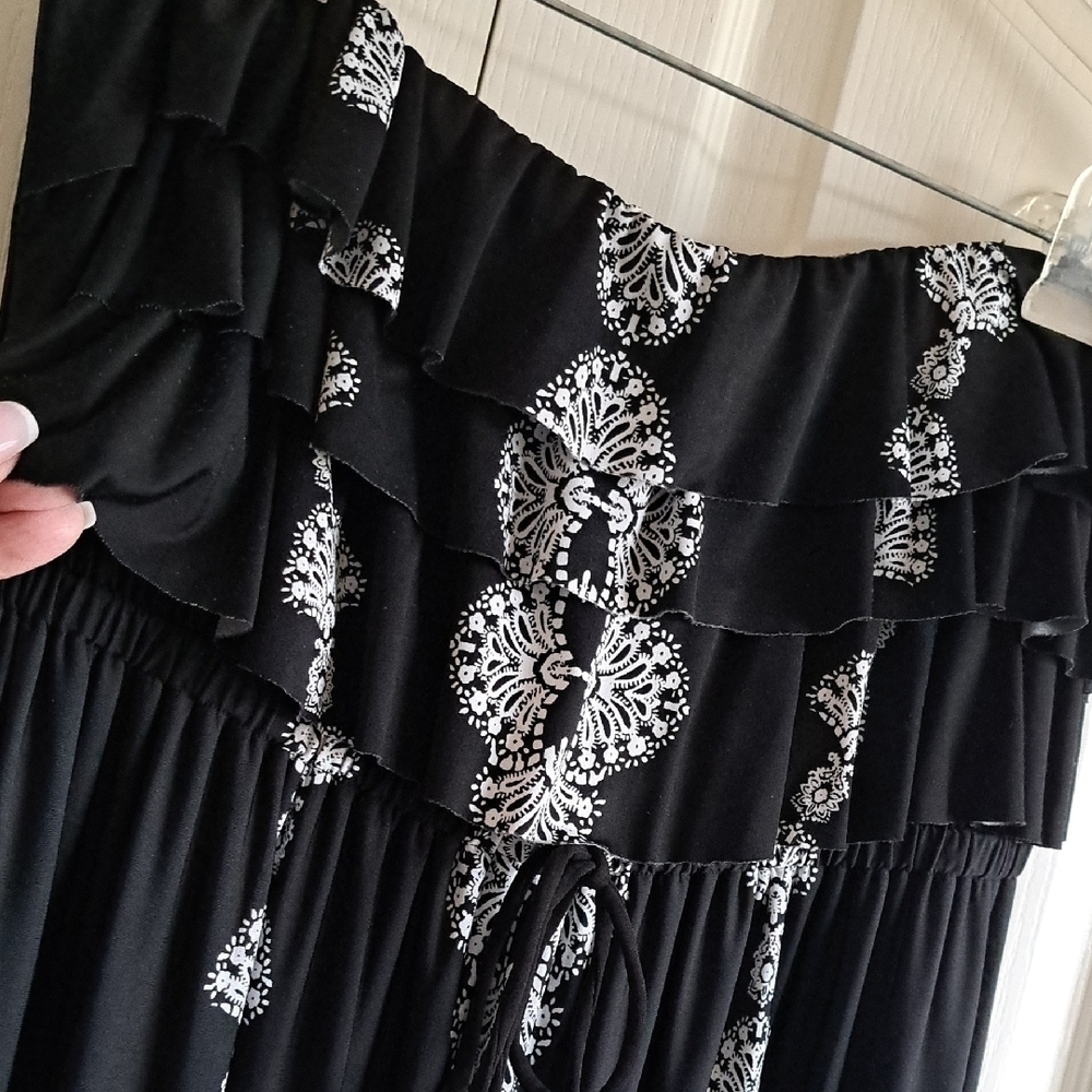 Style & Co. Black and Silver Maxi Dress Cocktail - Picture 10 of 10